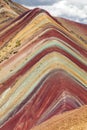 Rainbow mountains Andes near Cusco in Peru Royalty Free Stock Photo