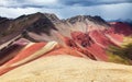 Rainbow mountains Andes near Cusco in Peru Royalty Free Stock Photo