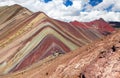 Rainbow mountains Andes near Cusco in Peru Royalty Free Stock Photo