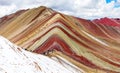 Rainbow mountains Andes near Cusco in Peru Royalty Free Stock Photo