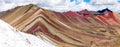 Rainbow mountains Andes near Cusco in Peru Royalty Free Stock Photo