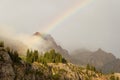 Rainbow in mountains Royalty Free Stock Photo