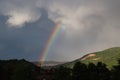 Rainbow in the mountains Royalty Free Stock Photo