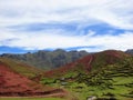 Rainbow mountain Palcoyo, Cusco, PerÃÂº. Nature photography Royalty Free Stock Photo