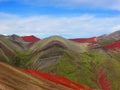 Rainbow mountain Palcoyo, Cusco, PerÃÂº. Nature photography Royalty Free Stock Photo