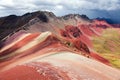 Rainbow mountains in Peru, Peruvian Andes Royalty Free Stock Photo