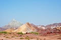 Rainbow mountains and salt domes in Hormuz Island