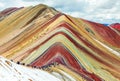 Rainbow mountains or Vinicunca Montana de Siete Colores Royalty Free Stock Photo