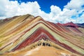 Rainbow mountains or Vinicunca Montana de Siete Colores Royalty Free Stock Photo