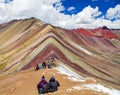 Rainbow mountains or Vinicunca Montana de Siete Colores Royalty Free Stock Photo