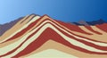 Rainbow mountains vector illustration