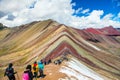 Rainbow mountains or Vinicunca Montana de Siete Colores Royalty Free Stock Photo