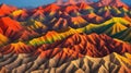 Rainbow moutain\'s Zhangye Danxia National Geological Park