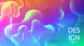 Rainbow multicolor abstract background with oval chaotic shapes Royalty Free Stock Photo