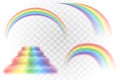 Rainbow multicolor realistic vector illustration