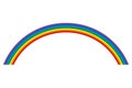 Rainbow, multicolored circular arc, spectrum of the visible light