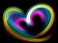 Rainbow multicolored heart lovely grunge background