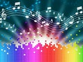 Rainbow Music Background Means Melody Singing And Soundwaves