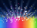 Rainbow Music Background Shows Harmony Sounddwaves Or Piece