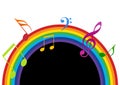 Rainbow music black and white Royalty Free Stock Photo