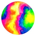 rainbow neon circle abstraction watercolor