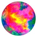 rainbow neon circle abstraction watercolor