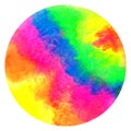 rainbow neon circle abstraction watercolor