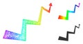 Rainbow Net Gradient Curve Arrow Icon Royalty Free Stock Photo