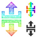 Rainbow Net Gradient Divide Vertical Direction Icon