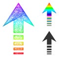 Rainbow Net Gradient Send Up Icon Royalty Free Stock Photo