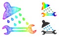 Rainbow Net Gradient Shower Plumbing Icon