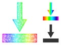 Rainbow Net Mesh Gradient Move Bottom Icon