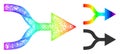 Rainbow Network Gradient Combine Arrow Right Icon Royalty Free Stock Photo