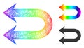 Rainbow Network Gradient Double Left Arrow Icon