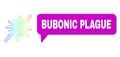 Rainbow Network Gradient No Coronavirus Icon and Bubonic Plague Speech Frame with Shadow Royalty Free Stock Photo
