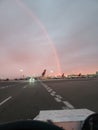 rainbow nice view outside work