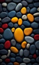 Rainbow Oasis: An Oasis of Colorful Pebbles Royalty Free Stock Photo