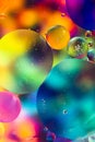 Rainbow oil drops water surface abstract background . High quality and resolution beautiful photo concept Royalty Free Stock Photo