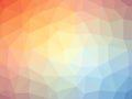 Rainbow orange blue gradient polygon shaped background