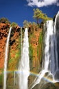 Rainbow at Ouzoud waterfall, Morocco Royalty Free Stock Photo
