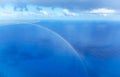 Rainbow over Atlantic, Grande-Terre, Guadeloupe, Caribbean Royalty Free Stock Photo