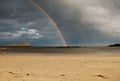 Rainbow over beach Royalty Free Stock Photo