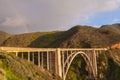 Rainbow Over Bixby Bridge Royalty Free Stock Photo