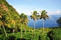 Rainbow over the blue bay of Piton