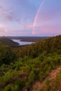 Rainbow Over Broken Bow Lake Royalty Free Stock Photo