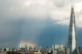 Rainbow over Canary Wharf