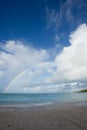 Rainbow over carrabien sea Royalty Free Stock Photo