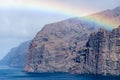 Rainbow over cliffs of Los Gigantes, Tenerife