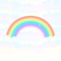 Rainbow over clouds abstract background Royalty Free Stock Photo