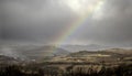 Rainbow over field Royalty Free Stock Photo